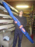 Rob with oar bag