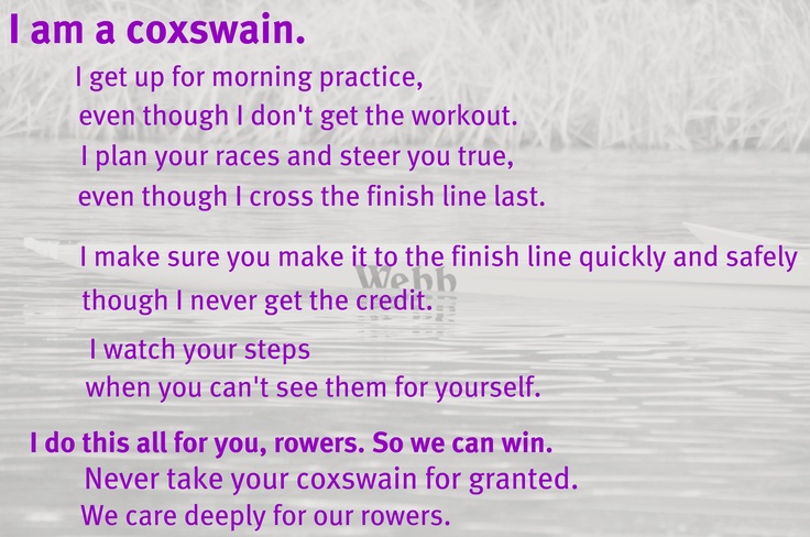 Coxswain Appreciation
