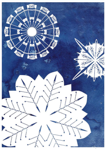 Oars snowflake christmas card