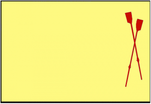 Crossed oars sticky notes gift