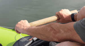 Grip holding a rowing oar