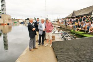 Pete Cork, Rowing Coach getting his prize OarRATER