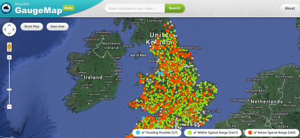 River Gauge Map UK
