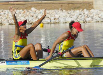 Athens Olympics Romania wins womens pair rowing