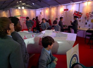 Children supporting Sarah in her Great British Viking Journey.