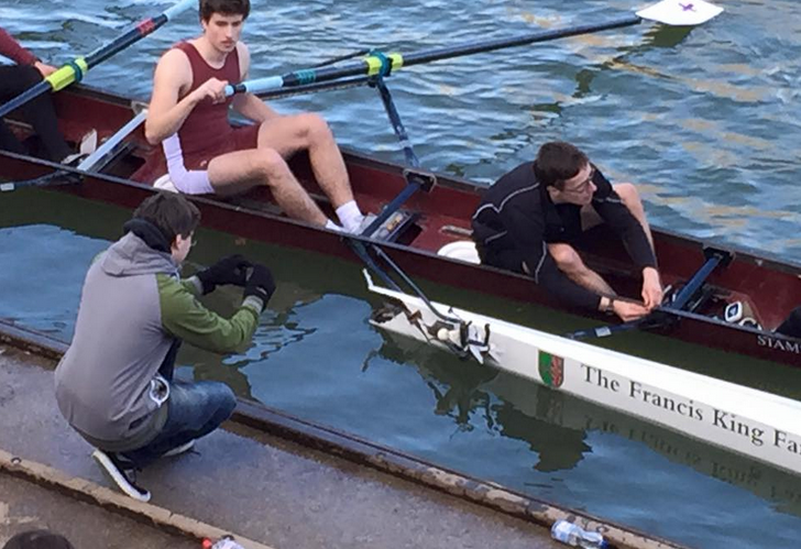 Rowing boat crash at Stampfli vs Janousek