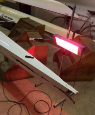 Rowing boat crash at the repair shop