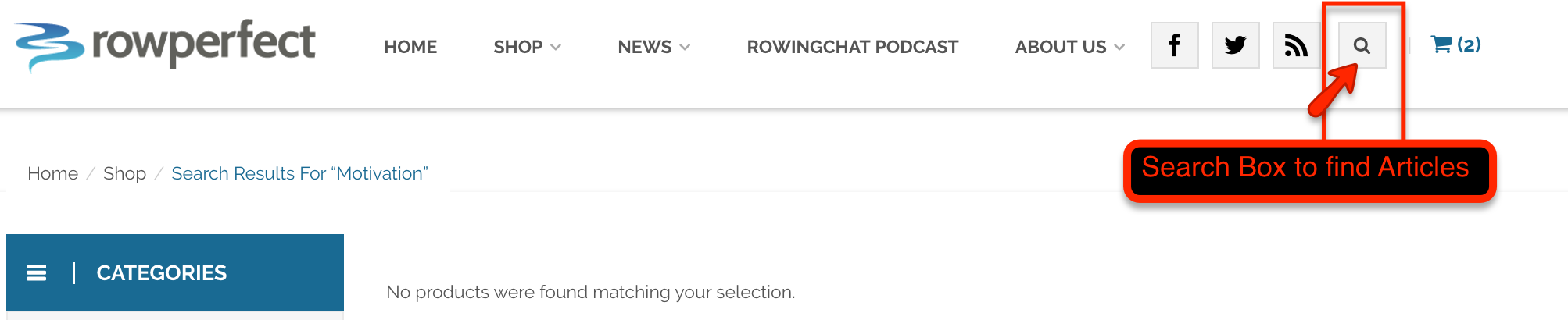 search, in site search, rowperfect, rowing advice, rowing education