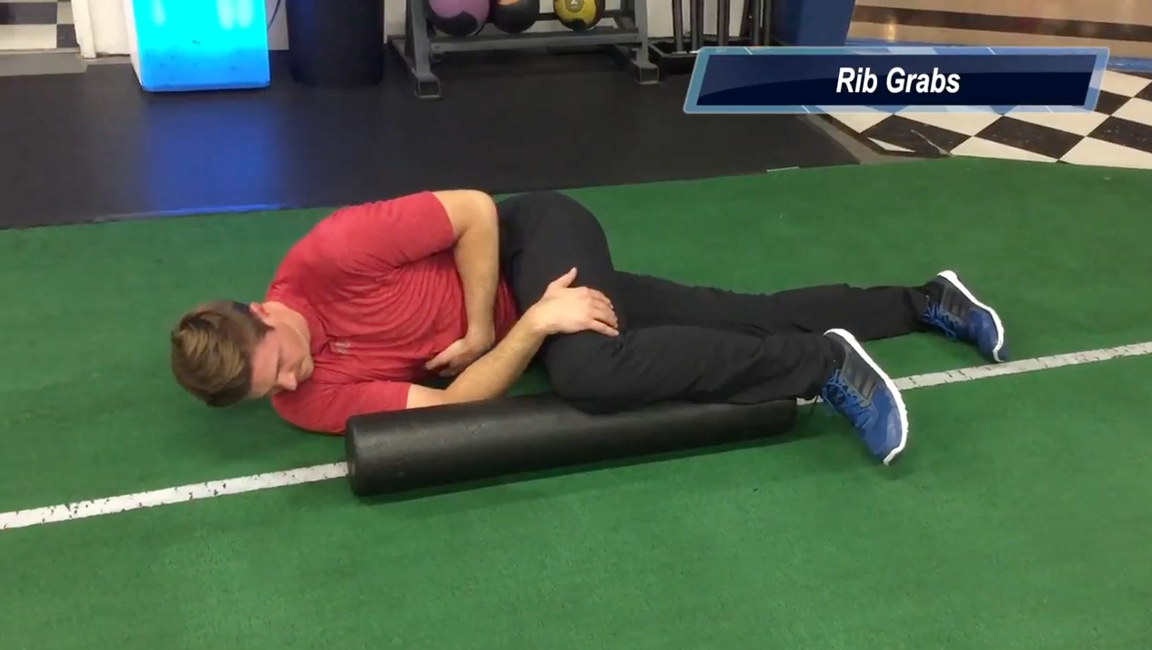 Rib Grab Stretch for Rowing spine mobility