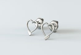 Heart Stud Earrings