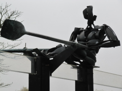 The Rower statue in Gent Belgium