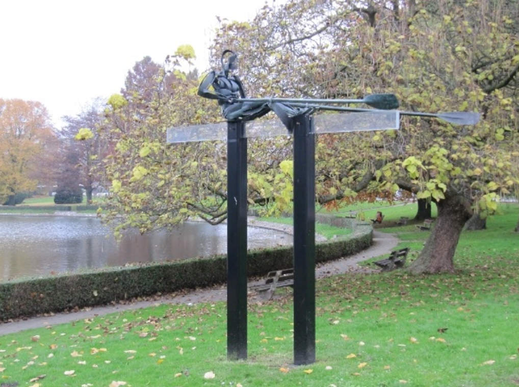 The Rower statue in Gent Belgium