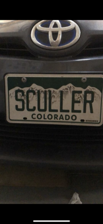 Sculler license plate