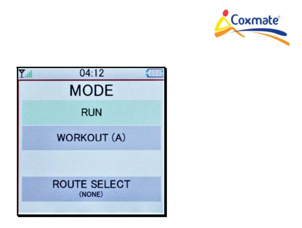 Coxmate GPS Route Select set up