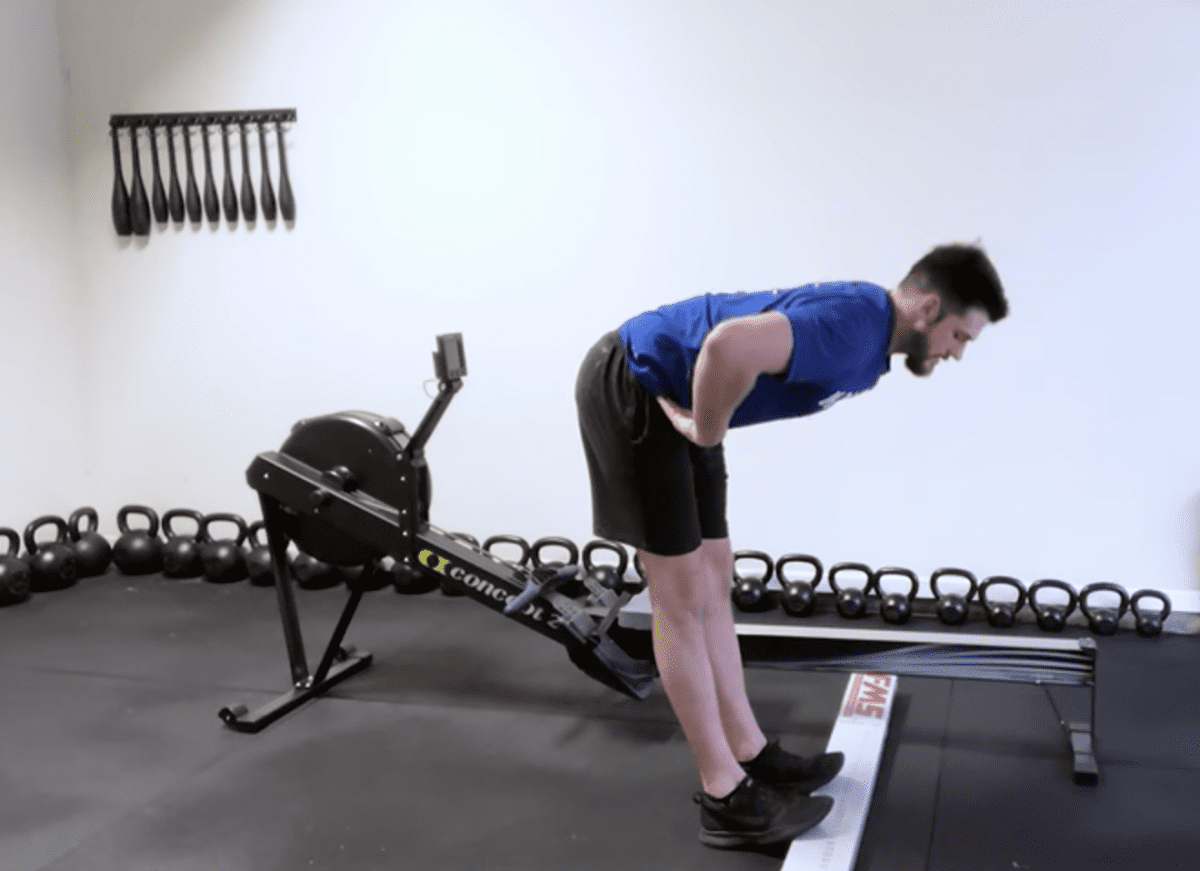 Teaching how to hinge from the hip in rowing Rowperfect
